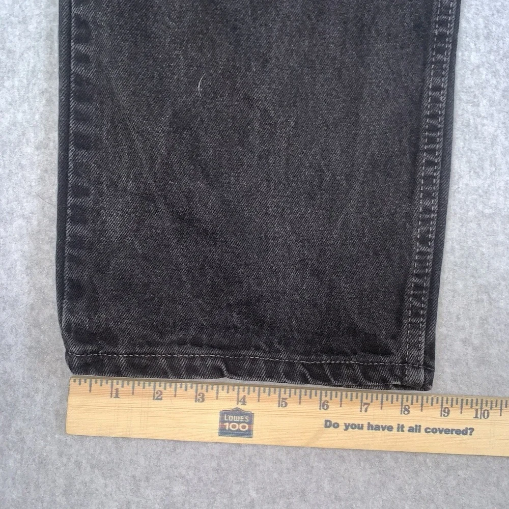 Vintage Levi's 505 Black Jeans 90's Made in USA Regular Fit Straight Leg 42x32
